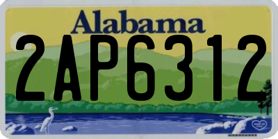 AL license plate 2AP6312