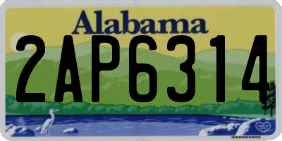 AL license plate 2AP6314