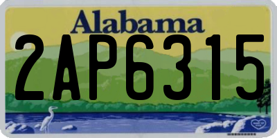 AL license plate 2AP6315