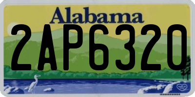 AL license plate 2AP6320