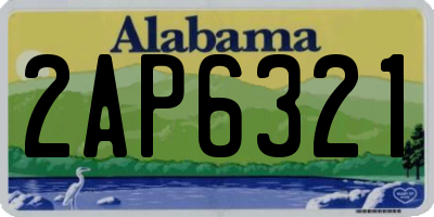 AL license plate 2AP6321
