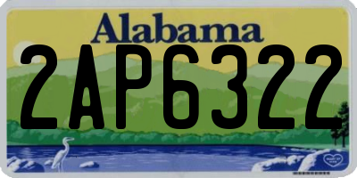AL license plate 2AP6322