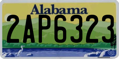 AL license plate 2AP6323