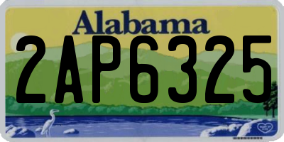 AL license plate 2AP6325