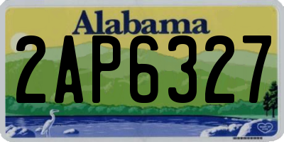 AL license plate 2AP6327