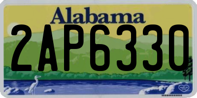AL license plate 2AP6330