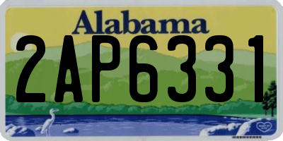 AL license plate 2AP6331