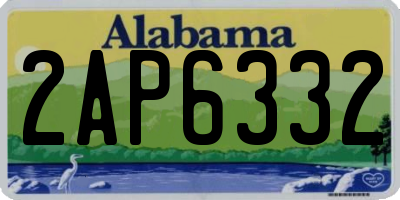 AL license plate 2AP6332