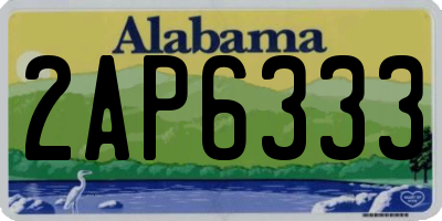 AL license plate 2AP6333