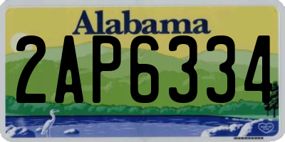 AL license plate 2AP6334