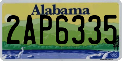 AL license plate 2AP6335