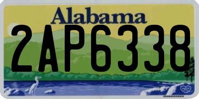 AL license plate 2AP6338