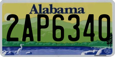 AL license plate 2AP6340