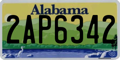 AL license plate 2AP6342