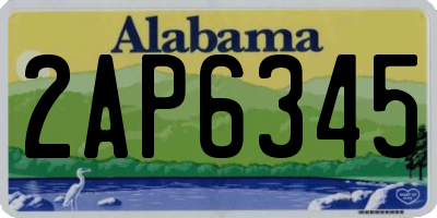 AL license plate 2AP6345