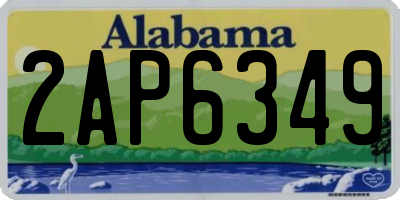 AL license plate 2AP6349