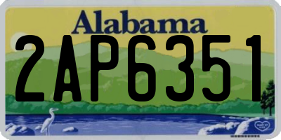 AL license plate 2AP6351