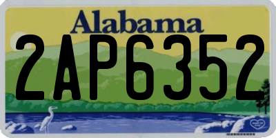 AL license plate 2AP6352