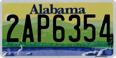 AL license plate 2AP6354