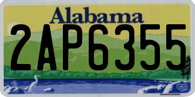 AL license plate 2AP6355