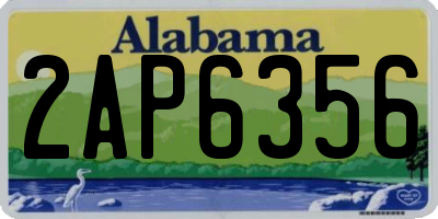 AL license plate 2AP6356