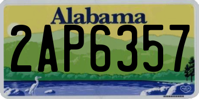 AL license plate 2AP6357