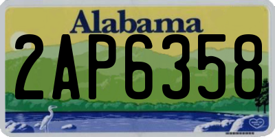 AL license plate 2AP6358