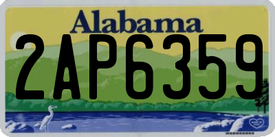 AL license plate 2AP6359