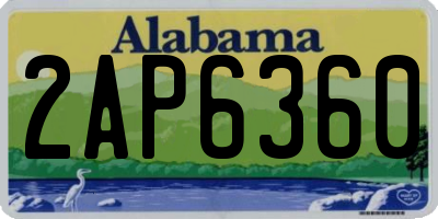 AL license plate 2AP6360