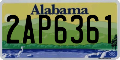 AL license plate 2AP6361