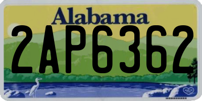 AL license plate 2AP6362