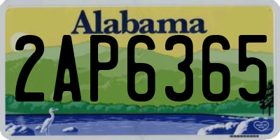 AL license plate 2AP6365