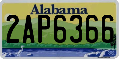 AL license plate 2AP6366