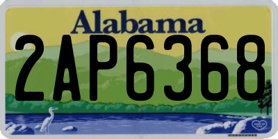 AL license plate 2AP6368