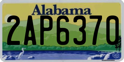 AL license plate 2AP6370