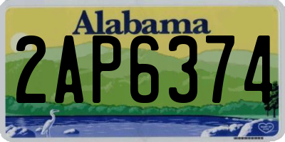 AL license plate 2AP6374