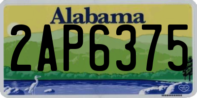 AL license plate 2AP6375