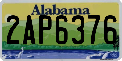AL license plate 2AP6376