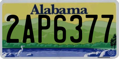 AL license plate 2AP6377