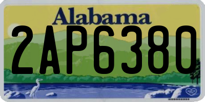 AL license plate 2AP6380