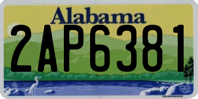 AL license plate 2AP6381