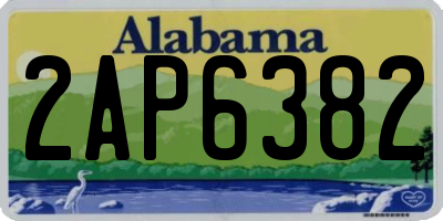 AL license plate 2AP6382