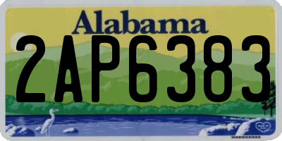 AL license plate 2AP6383