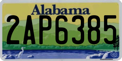 AL license plate 2AP6385