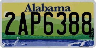 AL license plate 2AP6388