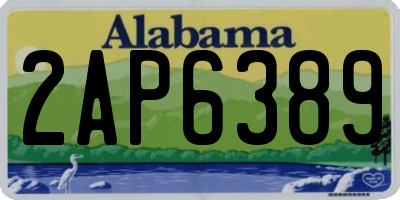 AL license plate 2AP6389