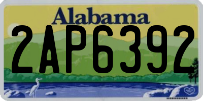 AL license plate 2AP6392