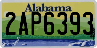 AL license plate 2AP6393