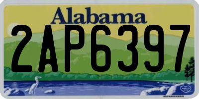 AL license plate 2AP6397