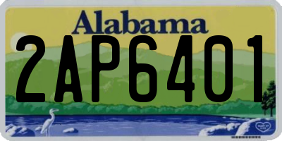 AL license plate 2AP6401